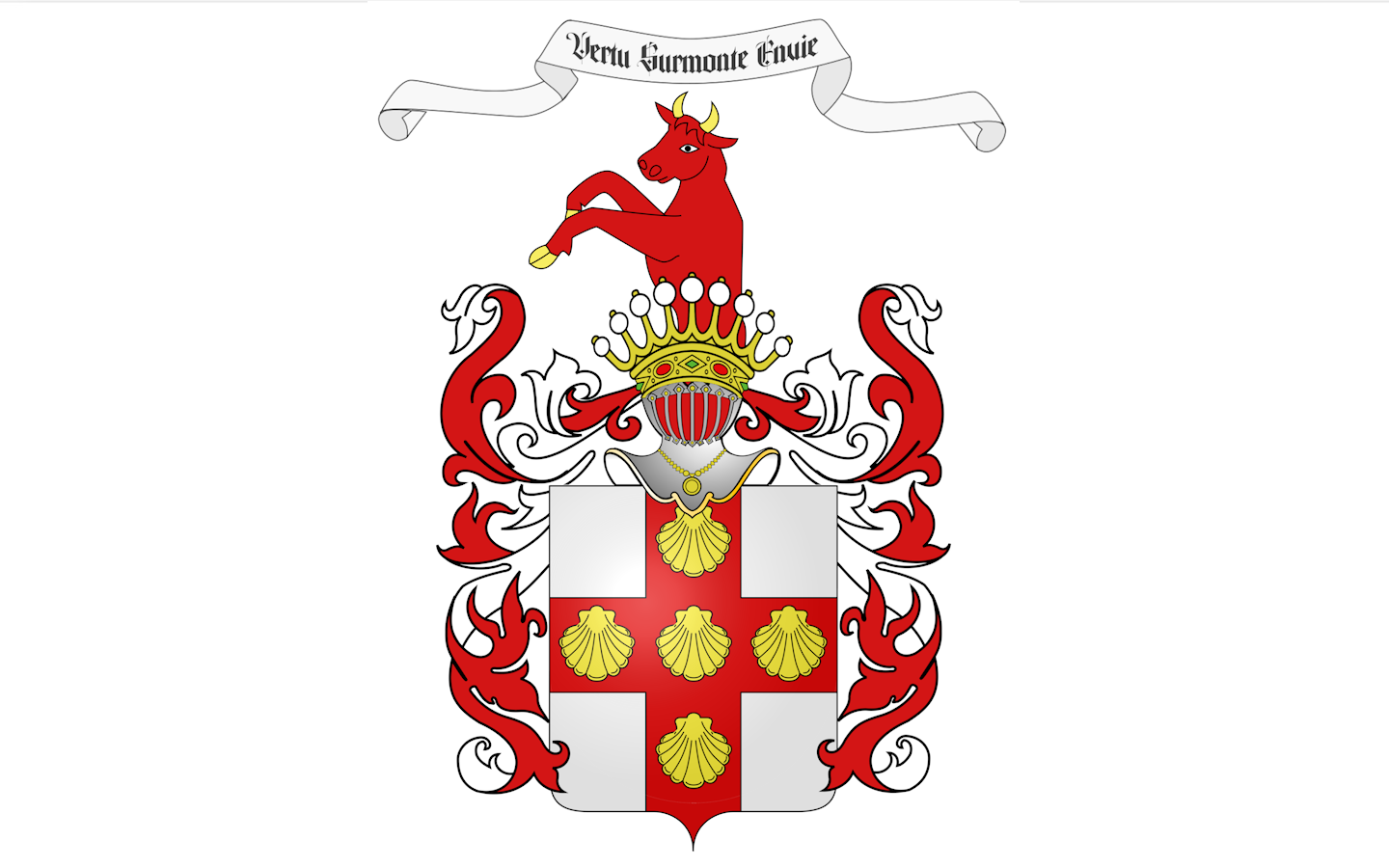 Armoiries de Goumoëns avec Cimier